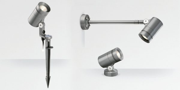 SHOOT Led Gartenleuchte Wand oder mit Erdspieß Aussenleuchte Strahler Spot Spiessleuchte Erdspieß ip65 Pan International | shoot-sibilla-pan-international (1)
