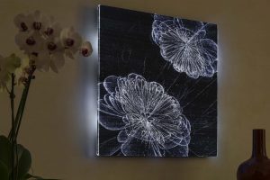 JELLY FLOWERS Textilbild Glasfasern Gewebe beleuchtet Stoff Dreamlux | JELLY FLOWERS Textilbild Glasfasern Gewebe beleuchtet Stoff Dreamlux