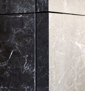 Laminam fassadenverkleidung Hotel in München Nero Greco 1000x3000mm,
