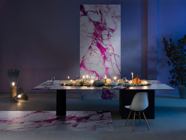 Sicis Electric-Marble-Cal-Fuxia GLAS MARMORPLATTEN