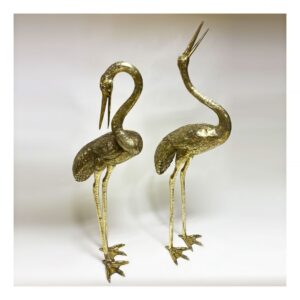 Flamingopaar_Modern_Statuen_BronzeStatue_goldenerBronze_Kunsthandwerk