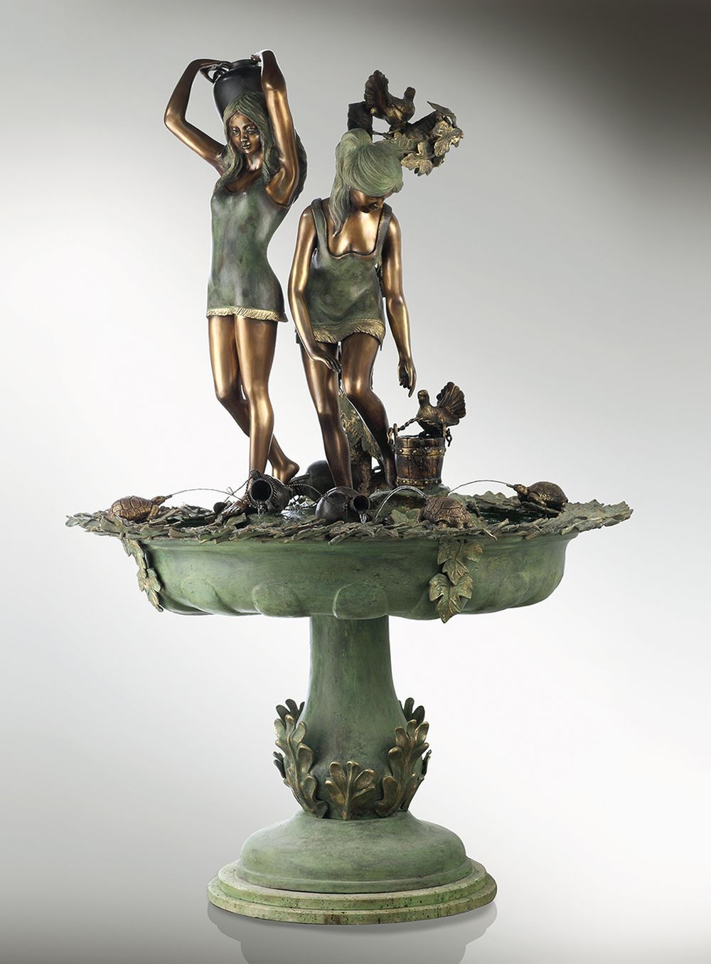 AQUARELLBRUNNEN_klassische_brunnen_bronzebrunnen_bronze_und_gruene_patina_Kunsthandwerke | Fonderie_Artistiche_Ruocco_AQUARELLBRUNNEN_klassische_brunnen_bronzebrunnen_bronze_und_grüne_patina_Kunsthandwerke
