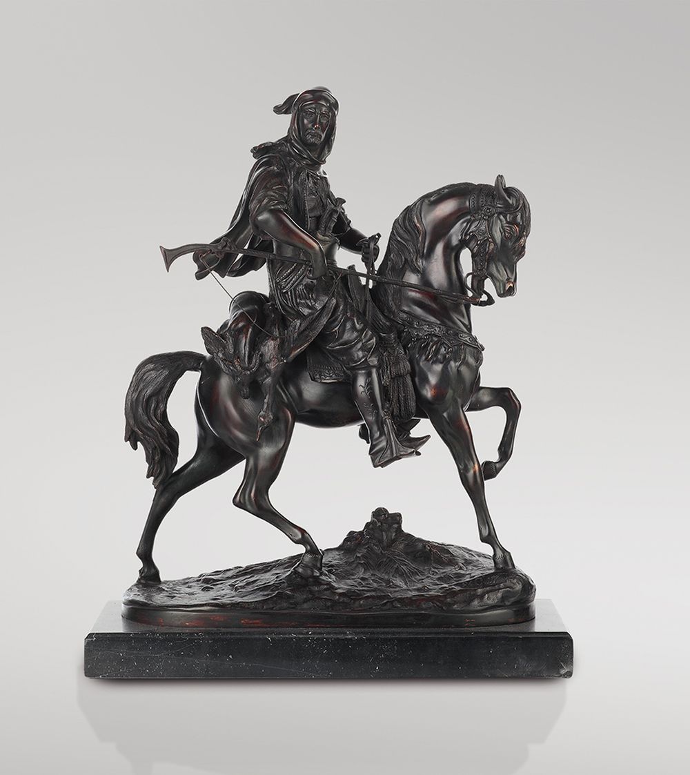 ARABER_ZU_PFERD_klassische_bronzestatuen_reiter_zweifarbige_patina_500_Kunsthandwerke | Fonderie_Artistiche_Ruocco_ARABER_ZU_PFERD_klassische_bronzestatuen_reiter_zweifarbige_patina_500_Kunsthandwerke