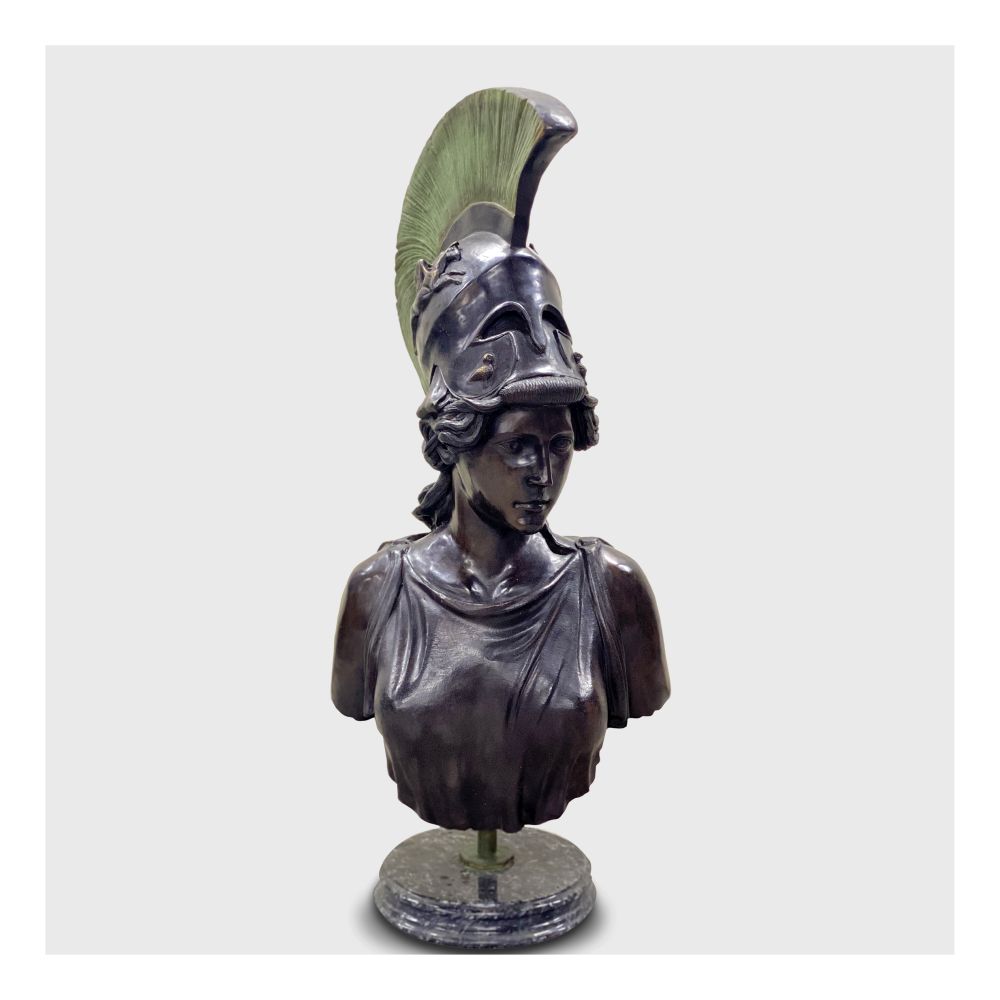 ATHENA_BUeSTE_klassische_bueste_bronzestatuen_bronze_und_gruene_patina_kunsthandwerke | Fonderie_Artistiche_Ruocco_ATHENA_BÜSTE_klassische_büste_bronzestatuen_bronze_und_grüne_patina_kunsthandwerke