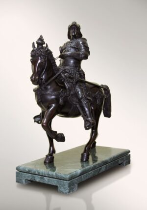 COLLEONI_klassische_bronzestatue_reiter_patina_500_zweifarbig_Kunsthandwerke
