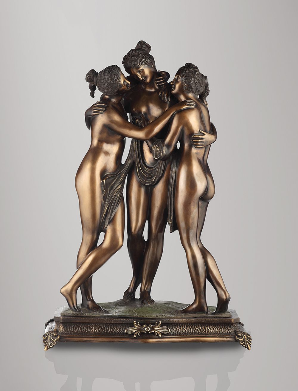 Reiter, Handwerkskunst, Reiterfigur aus Bronze, Bronzeobjekte, Menschfigur | Fonderie_Artistiche_Ruocco_DIE_DREI_GRAZIEN_VON_CANOVA_klassische_bronzefiguren_menschfiguren_bronzepatina_KUnsthandwerke