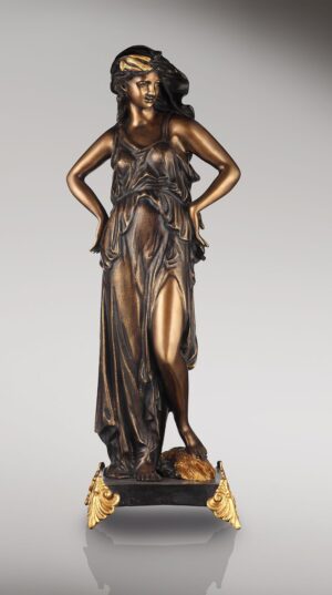 SOMMER_klassische_bronzestatuen_menschfiguren_zweifarbige_bronzepatina_kunsthandwerke