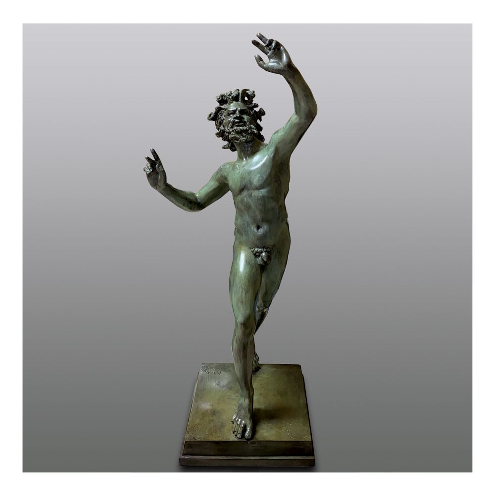 TANZENDE_FAUNA_klassische_bronzestatuen_menschstatuen_gruene_patina_ausgehoehlt_kunsthandwerke | Fonderie_Artistiche_Ruocco_TANZENDE_FAUNA_klassische_bronzestatuen_menschstatuen_grüne_patina_ausgehöhlt_kunsthandwerke