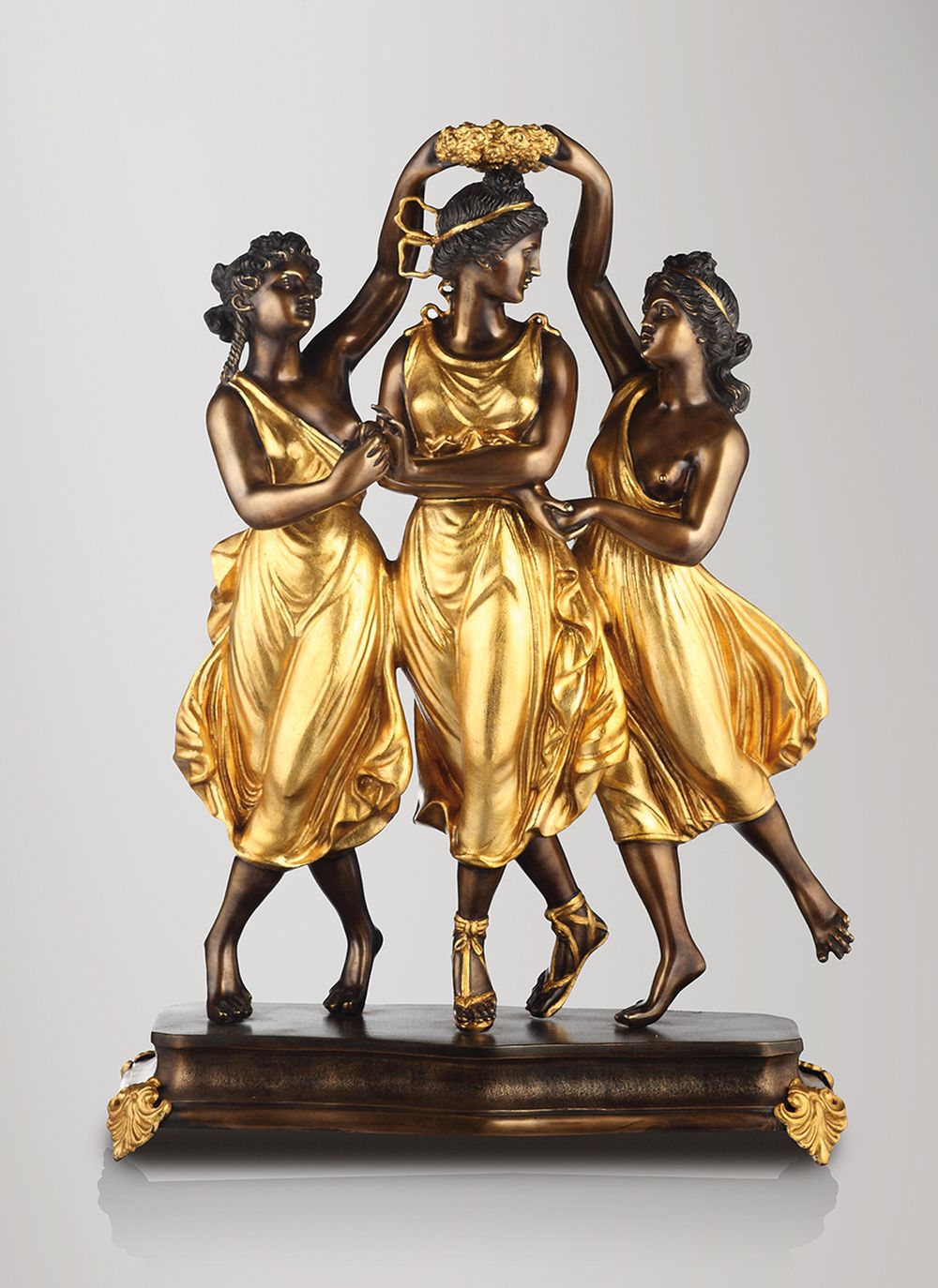 TAeNZERIN_VON_CANOVA_bronzefiguren_menschfiguren_bronzepatina_und_blattgold_Kunsthandwerke | Fonderie_Artistiche_Ruocco_TÄNZERIN_VON_CANOVA_bronzefiguren_menschfiguren_bronzepatina_und_blattgold_Kunsthandwerke