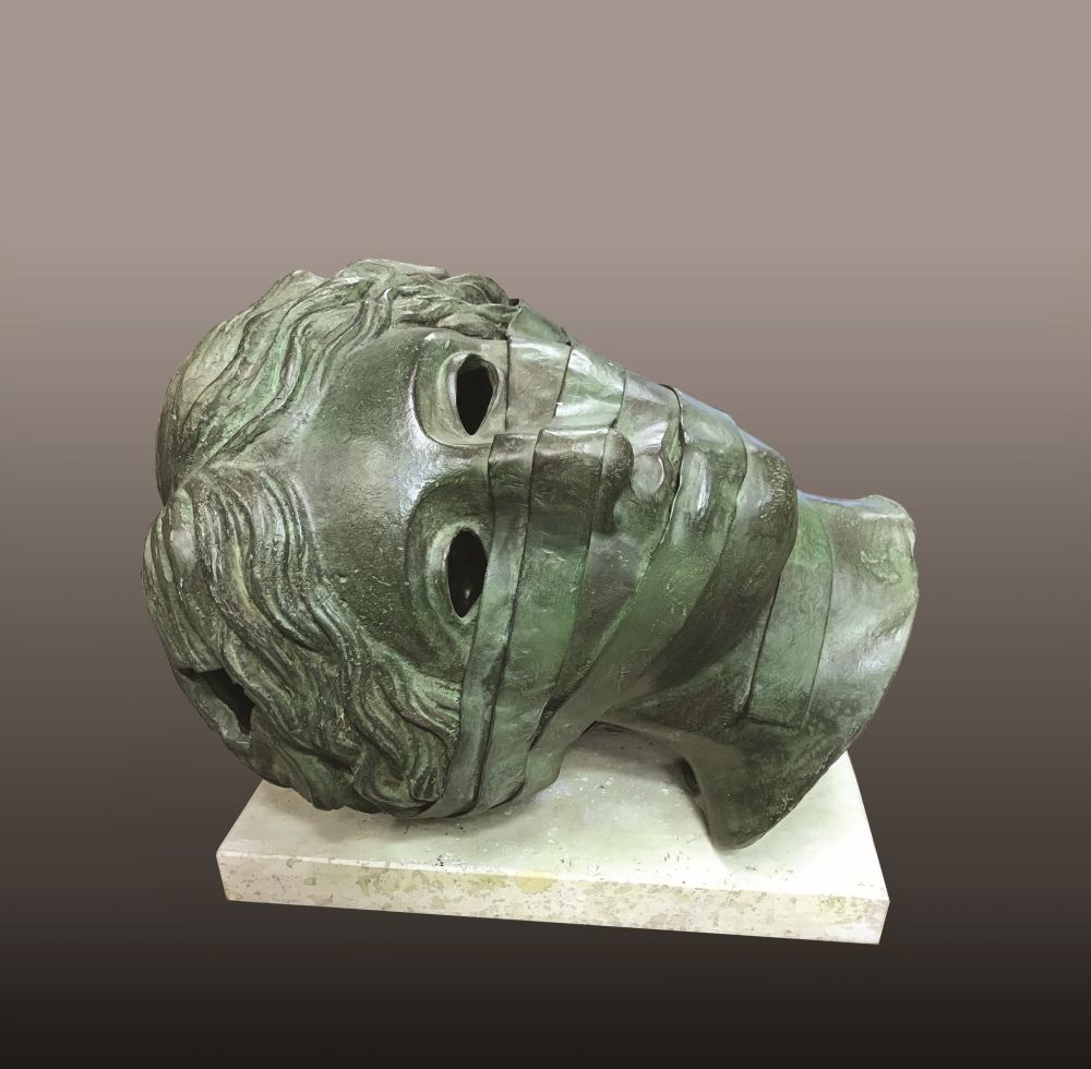 VENUSKOPF_FRAGMENT_zeitgenoessisch_bronzefiguren_menschfiguren_bronze_mit_ausgegrabener_gruener_patina_Kunsthandwerke | Fonderie_Artistiche_Ruocco_VENUSKOPF_FRAGMENT_zeitgenössisch_bronzefiguren_menschfiguren_bronze_mit_ausgegrabener_grüner_patina_Kunsthandwerke