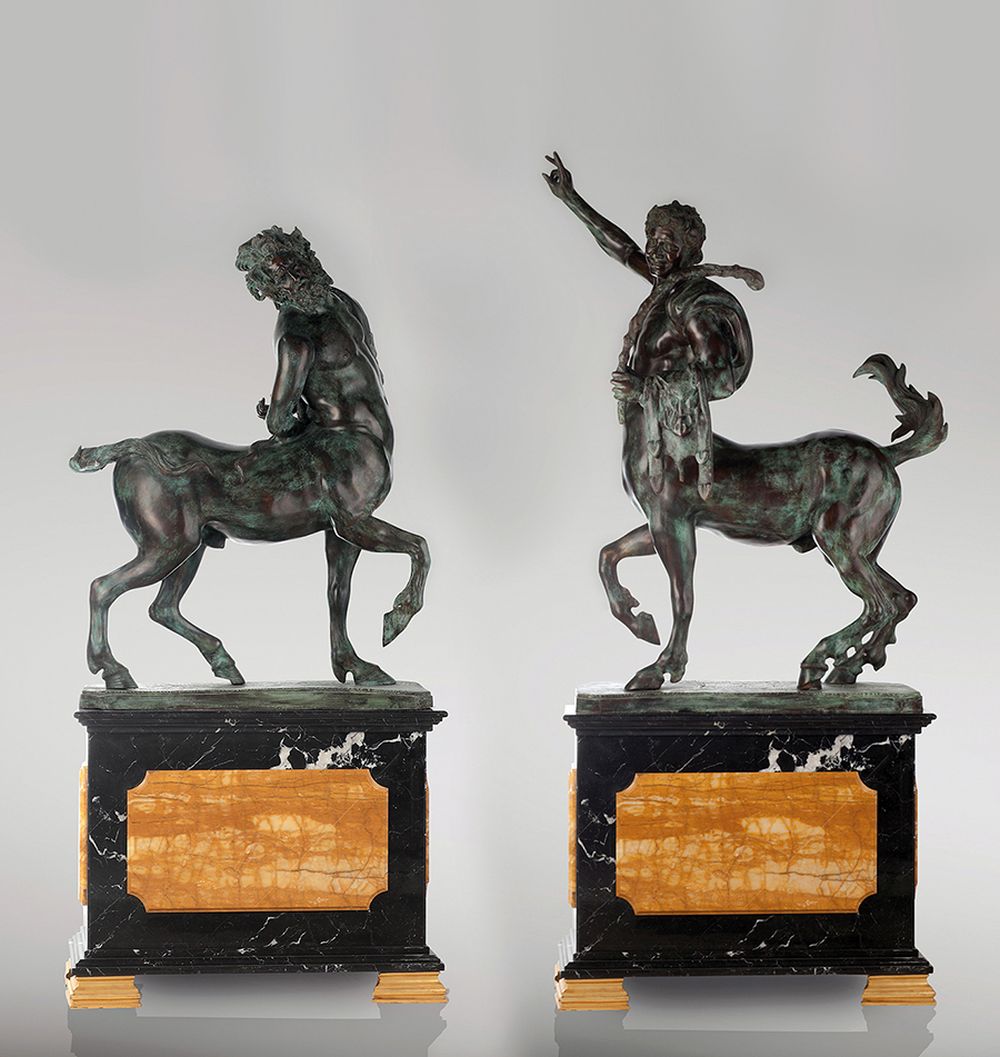 ZENTAURER-PAAR_klassische_bronzestatuen_menschfigurern_florentinische_gruene_patina_kunsthandwerke | Fonderie_Artistiche_Ruocco_ZENTAURER-PAAR_klassische_bronzestatuen_menschfigurern_florentinische_grüne_patina_kunsthandwerke
