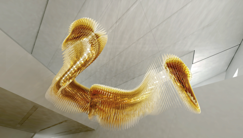  | SLAMP-ZAHA-HADID-Salone-del-Mobile-2023-ARIA-INFINITA-Designerleuchte-Kunst-Haengeleuchte-Euroluce3